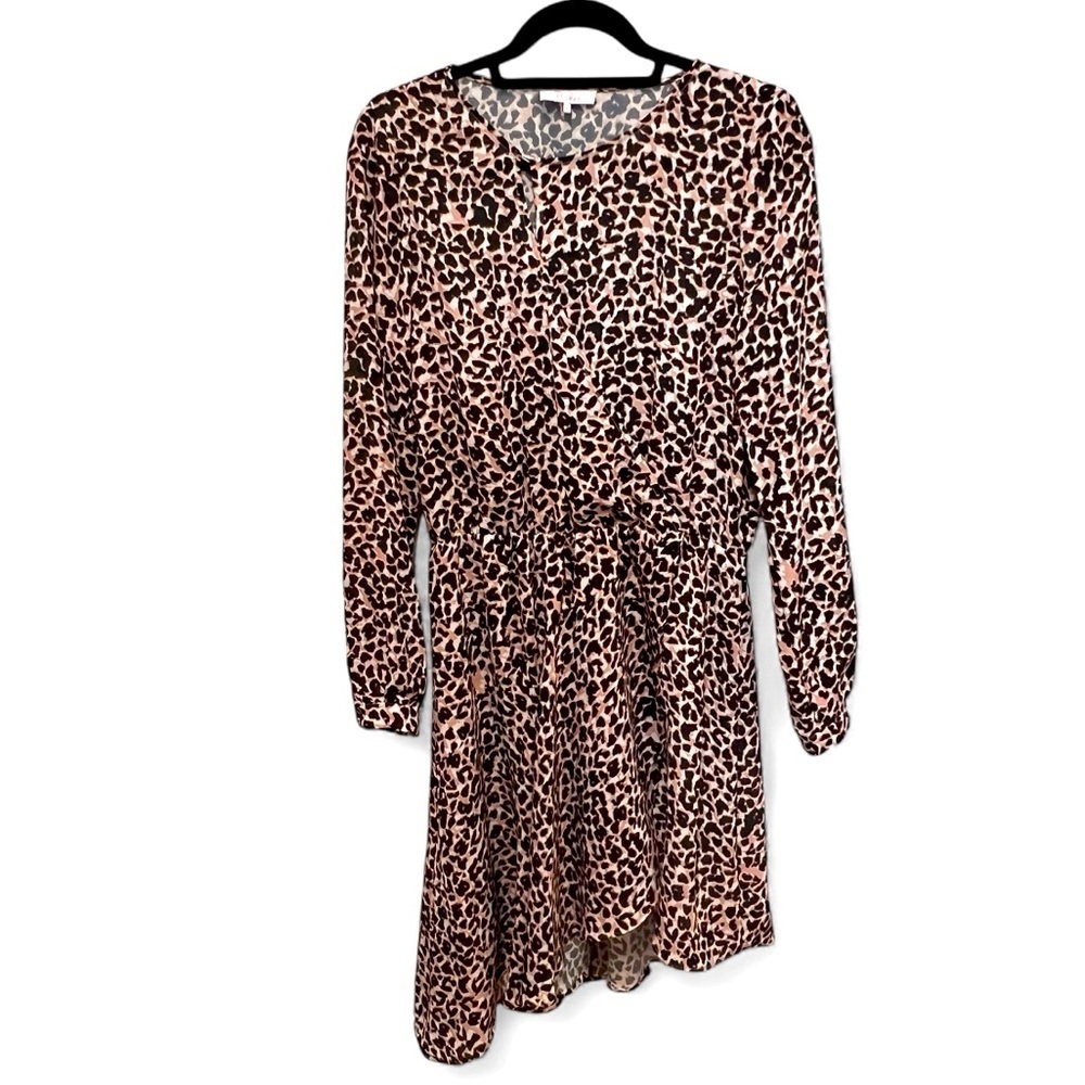 Parker Panter Asymmetrical Wrap Animal Print Dress size medium